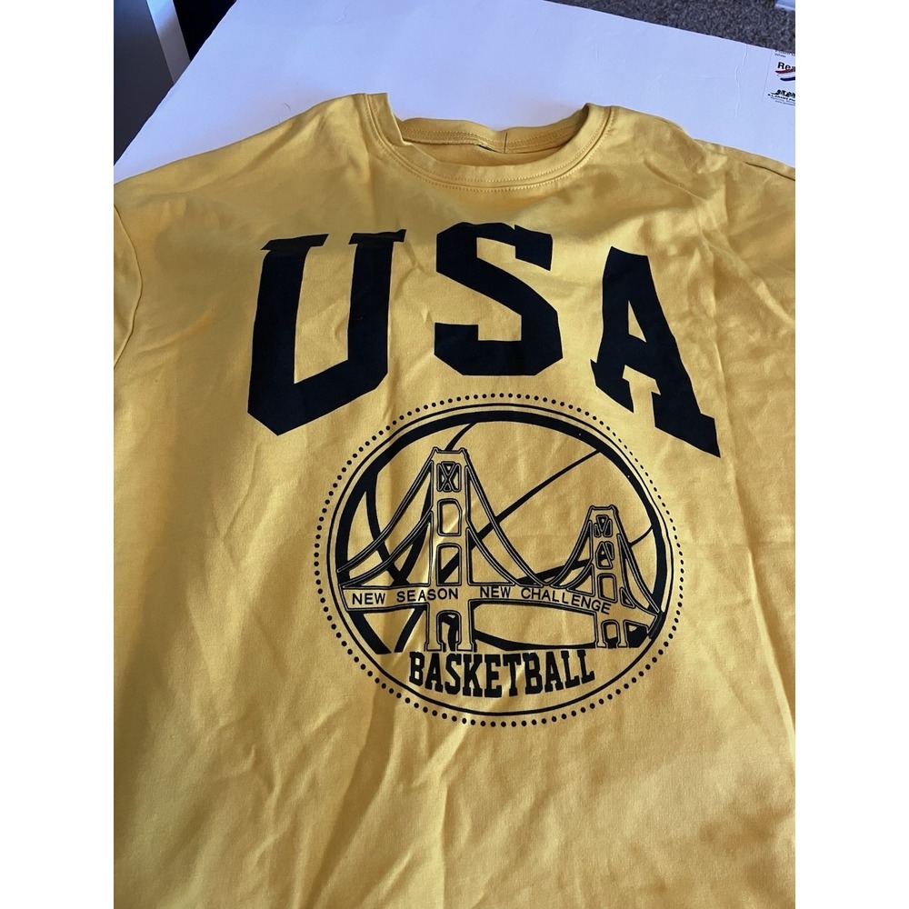 Gorglitter USA Basketball Tracksuit Women XS Yellow New Golden Gate Bridge Set